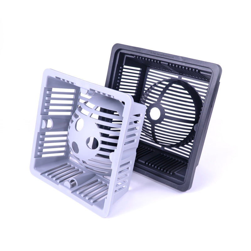 RectorSeal Guardian Drain Lock GDLDUO4500BSKS Duo 2-in-1 Basket Square Commercial Floor Sink Strainer, 8.5 Inch