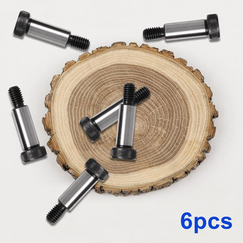 6Pcs Alloy Steel Hexagon Socket Head Shoulder Screw Bolt 3/8" Shoulder Dia,5/8" Shoulder Length,5/16"-18 UNC Thread 3/8*5/8