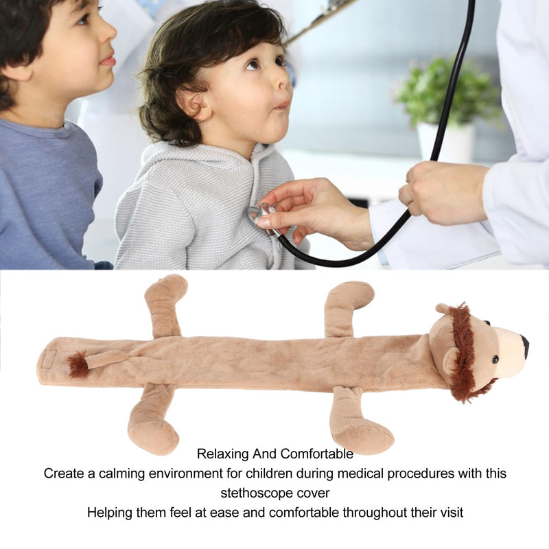 Stethoscope Cover Sleeve,Cute Animal Stethoscope Cover, Plush Sleeve for Nurses, Eye Catching Design, Relaxing and Comfortable Cute Stethoscope Cover, and (Lion) Lion
