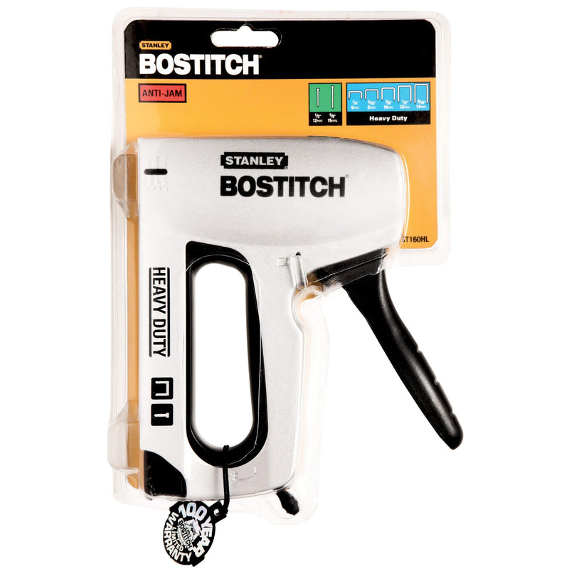 BOSTITCH Heavy Duty Staple Gun, Anti-Jam Mechanism, Ideal for Molding, Picture Frames, Carpet Padding, and Insulation (BT160HL)