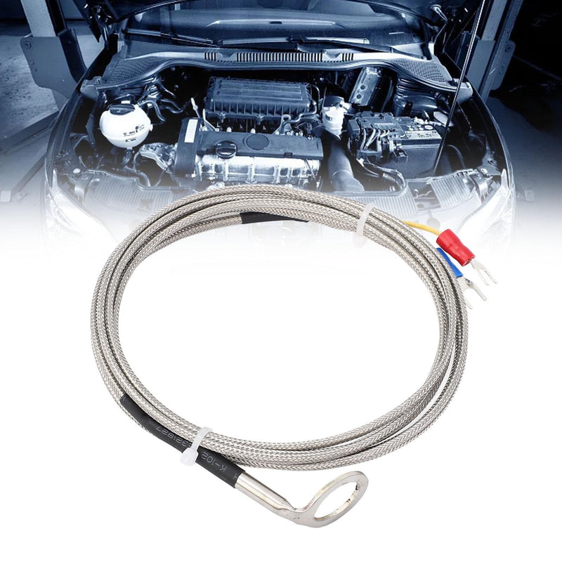 K Type Thermocouple Probe with 14mm Washer Stainless Steel Temperature Sensor for Automotive CHT Measurement -40~1000°C Cable Compatible with Engine Cylinder Head 3 meters