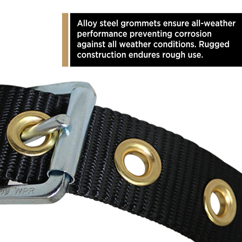 AFP Tongue Buckle Body Belt, Heavy-Duty Tool Belt for Pouches, Work Belt, PPE for Safety Harness, Work Positioning, Construction, Fall-Protection, Carpenters (OSHA/ANSI rated) 1.75’’W, Black (Small) Small