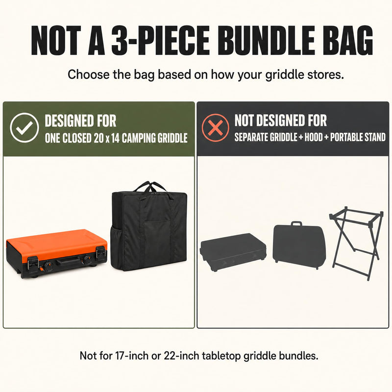 Griddle Carry Bag Fits Blackstone 2364 2250 2246 2363 Standard Black