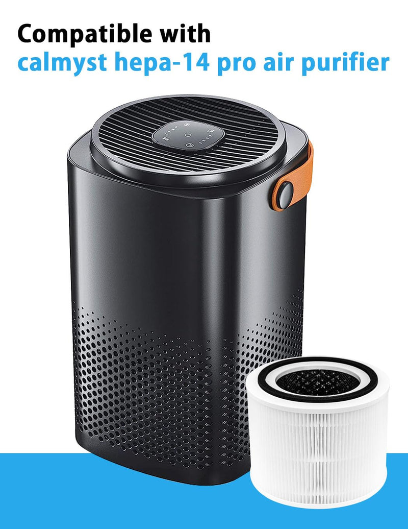BBT BAMBOOST HEPA-14 PRO Air Filter Compatible with Calmyst HEPA-14 PRO Air Purifier, Model: CAA-225, 3-in-1 True HEPA and High-Efficiency Activated Carbon Filter, 2 Pack