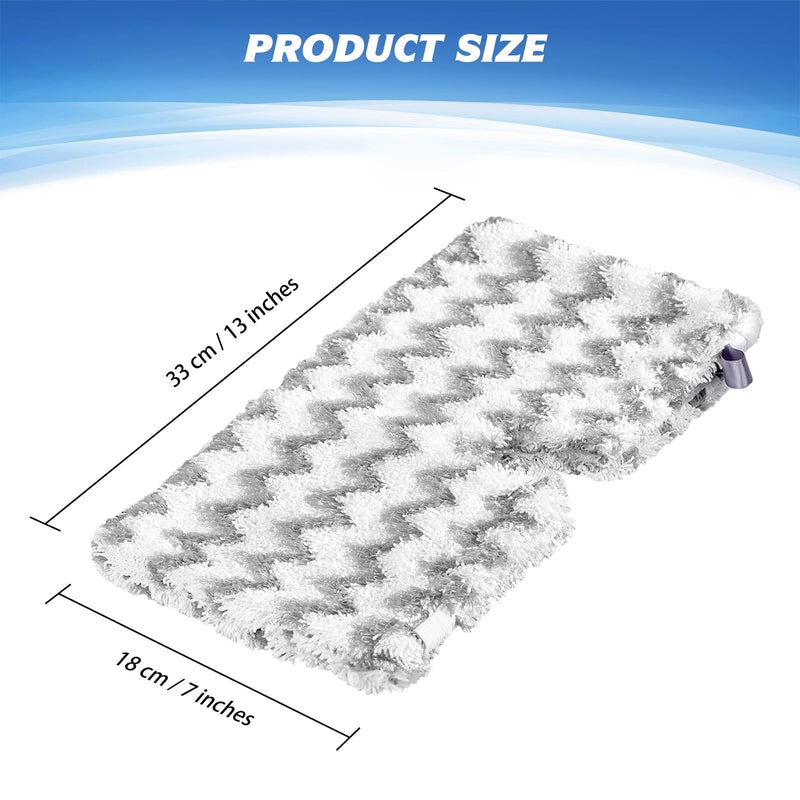 Tidy Monster Steam Mop Pads with Scrub Strips Microfiber Replacement Pad Refills for Shark Steam Pocket Mop S3500 Series S3501 S3601 S3550 S3801 S3901 SE450 S3601D S3901D (3pc-White) 3 Pack White