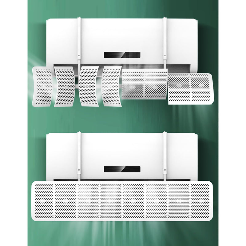 Air Conditioner Deflector,8-Blade 360° Adjustable Mini Split Deflector Anti Direct Blowing Change Wind Direction for Wall Mounted Air Conditioners,White White