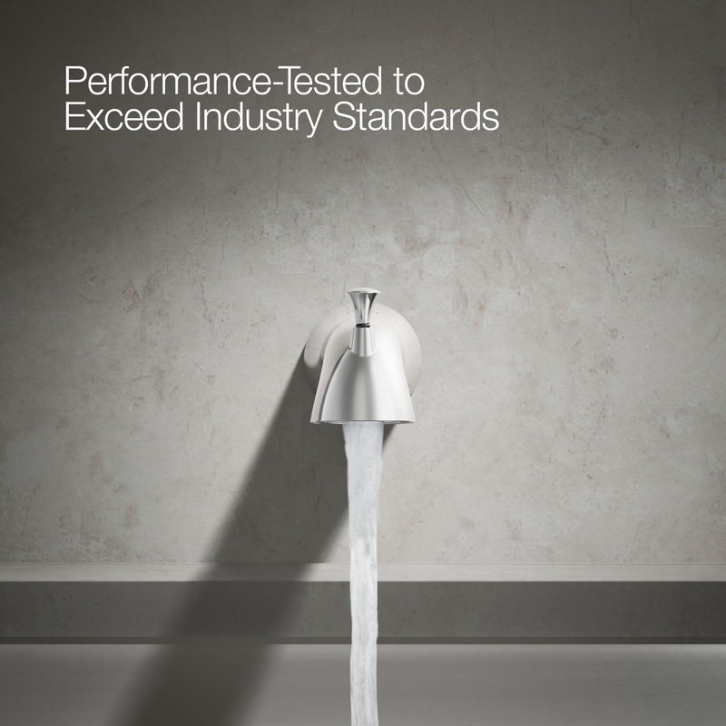 Kohler 35935-CP Buckley™ Wall-Mount Bath spout with Diverter, Polished Chrome Rectangular