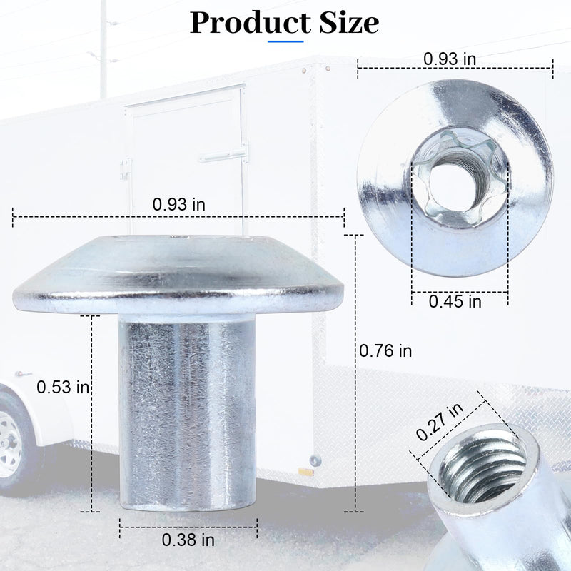 Domed Head Nut Torx Barrel 5/16" Thread Cargo Trailer Door Latch - Cargo Trailer Door Hardware (8 Pack) 8 Pack