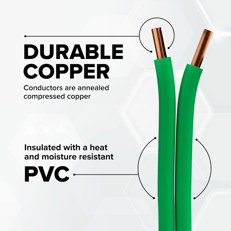 THE CIMPLE CO 10 Foot - 10 AWG Solid Copper Wire - 10 Gauge Green Ground Wire - 10 AWG THHN Wire - 10 FT Insulated Grounding Wire - THHN/THWN Solid Wire - Industrial Wire - 10 Feet (3 Meters), Green 10 Feet (3 Meter)