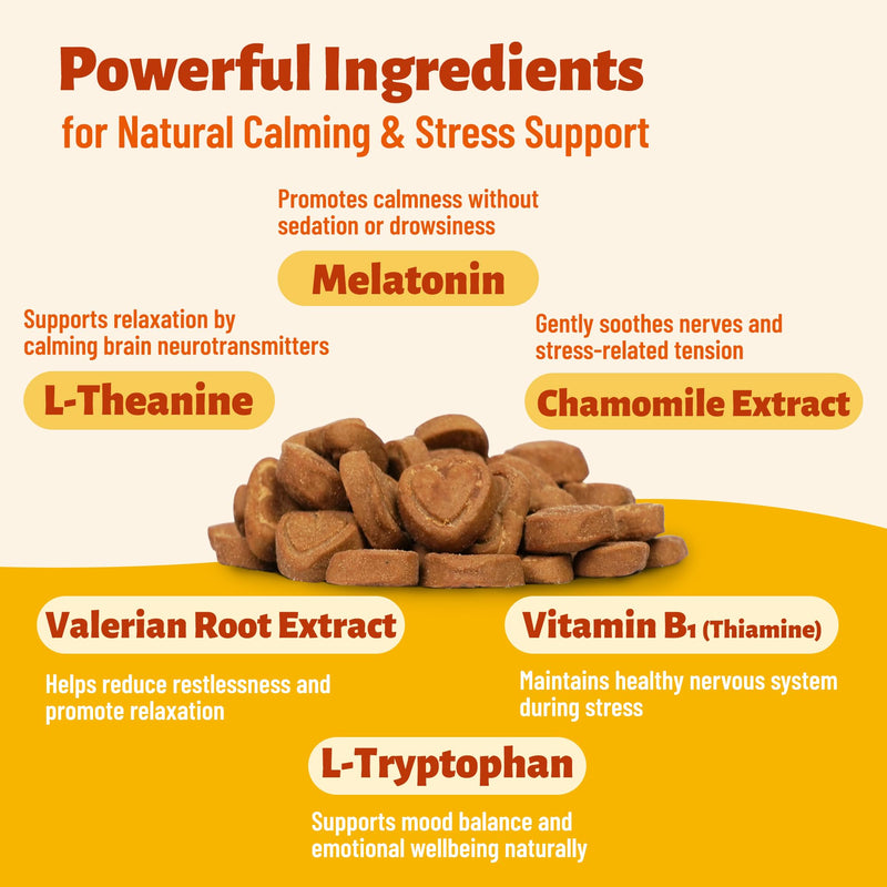 330 Bites Calming Chews for Cats – with Chamomile, L-Tryptophan, Melatonin – Natural Calming Cat Treats for Stress Relief, Fireworks, Cat Travel, Vet Visits Safe for All Cats 7.76 oz