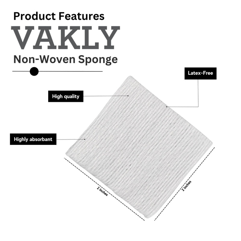 Non-Sterile Surgical Gauze Pad - Non-Woven 4 Ply Highly Absorbent Gauze Pad Dressing Sponges- Great for First Aid Medical, Dental and Wound Care, Prepping, Scrubbing & Cleaning (2x2 (200 Count)) 2x2 (200 Count)
