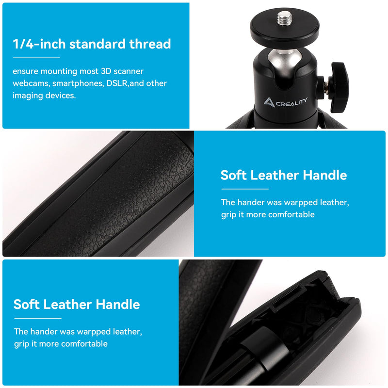 Creality 3D Scanner Turntable and Tripod Kits for CR-Scan Otter/Raptor 3D Scanner with 1/4 inch Standard Thread, 7.87 inches Diameter Turntable