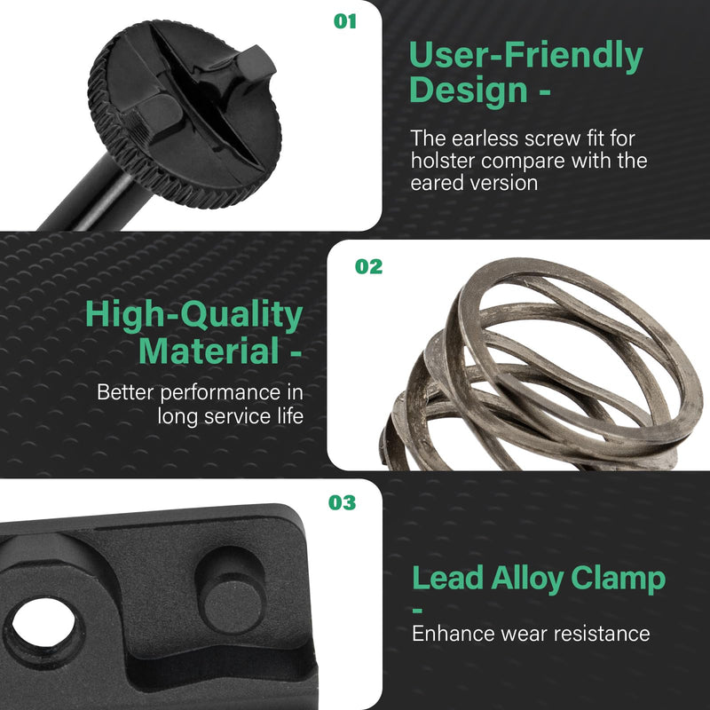 TLR Clamp Assembly for Streamlight TLR-1, TLR-2 Flashlight-69164 Earless Screw Kit for TLR1 HL