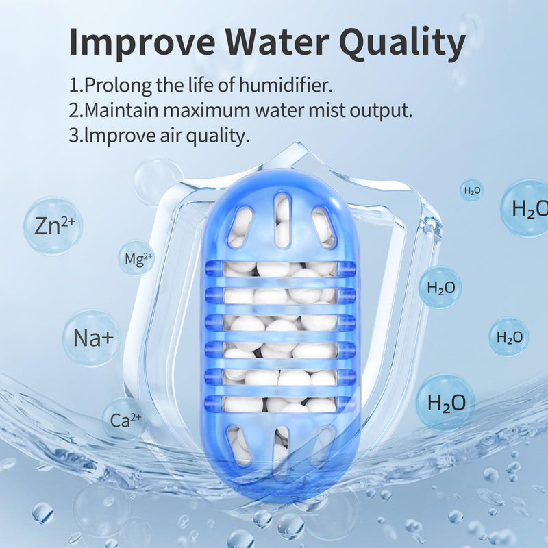 Humidifier Cleaner, Demineralization Cartridge for Most Humidifier 20-Pack Oval Cleaner Blue