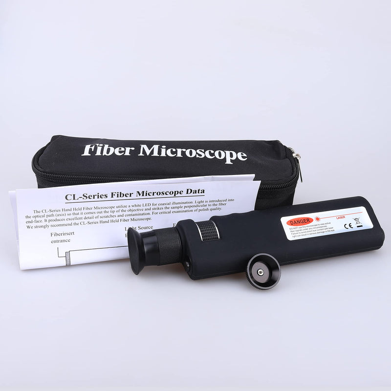 Fiber Optic Jumper Equipment Magnifying Glass Optical Connector SC/LC/FC end face Inspection Probe Handheld Fiber Optic Microscope 200X