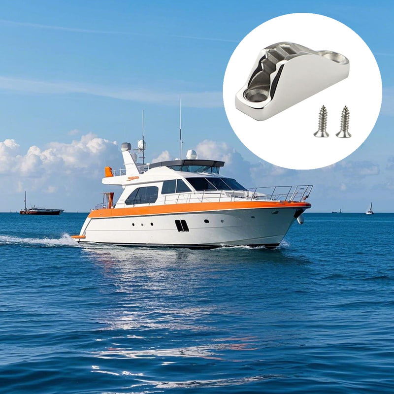 1 Pack Boat Rope Clam Cleat Sturdy 316 Stainless Steel Rope Cleat for Kayak