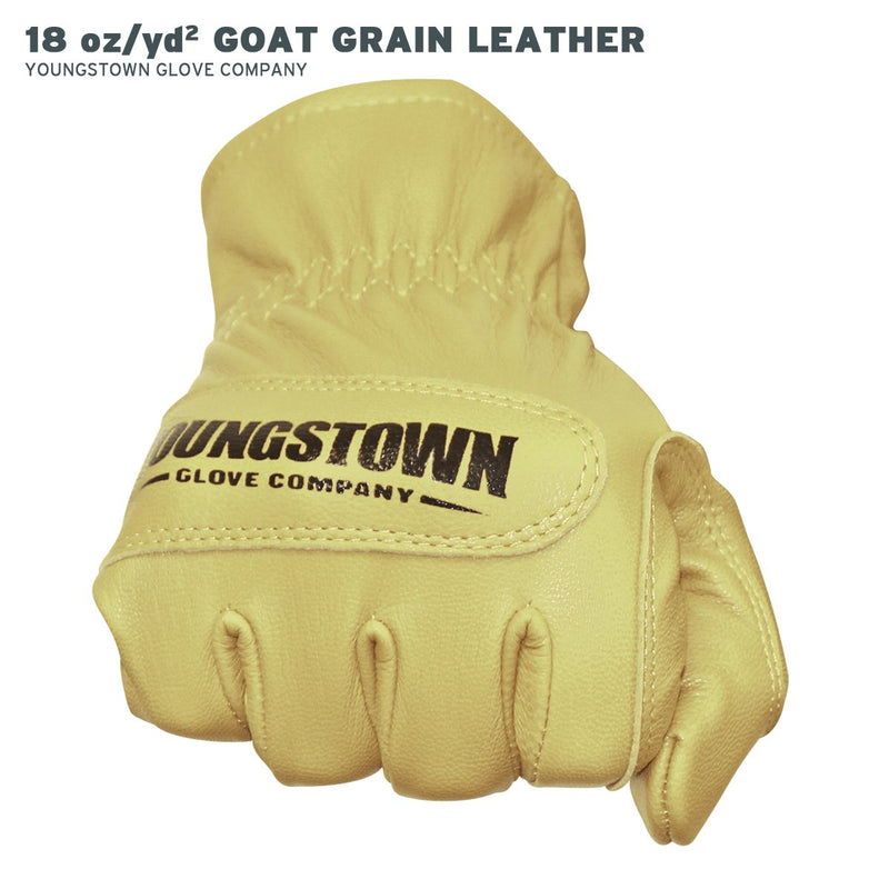 Youngstown Glove Ground Double Layered Leather Work Gloves For Men - Arc Rated, Puncture Resistant - Tan, Large