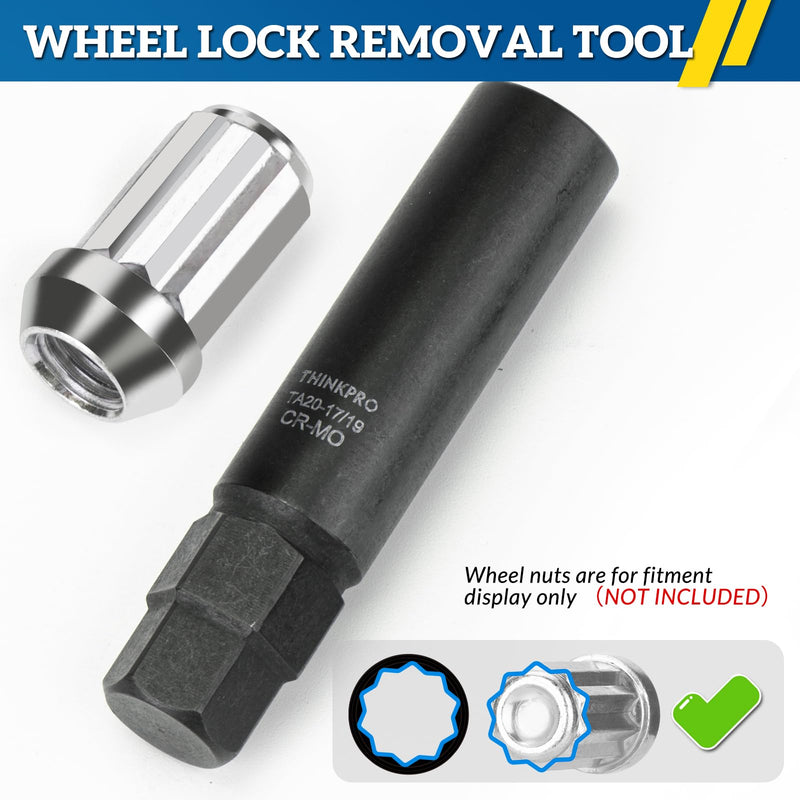 10 spline lug nut key,Compatible with Bimecc 10-Spline Lug Nuts and Lug Bolts,10 point wheel lock socket for Easy Removal of Aftermarket Locking Lug Nuts(3 piece pack) 3 Piece Pack