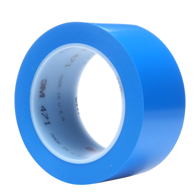 3M Vinyl Tape, Blue 471, 2 in x 36 yd, 5.2 mil, 1 Roll