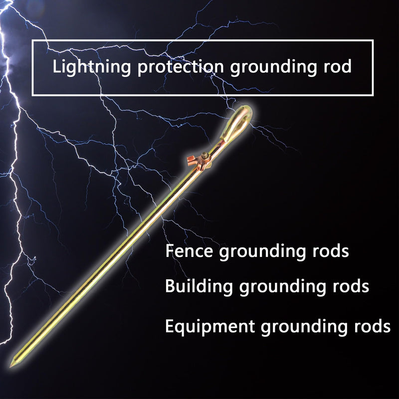 Minidodoca- Portable Ground Rod - Grounding Pin with Ground Wire Lug | Great for Electric Fences,Fenerator,Antennas,Satellite Dishes,Ground Post Pin,Tie out Stake (Portable) 1pc-Ground Rod
