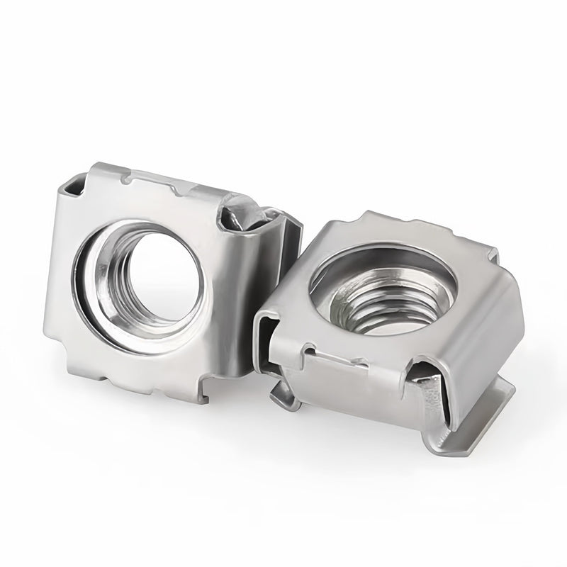 NACX M8 Rack Mount Cage Nuts Clip Nuts, 304 Stainless Steel, Zinc Plated, 15Pcs