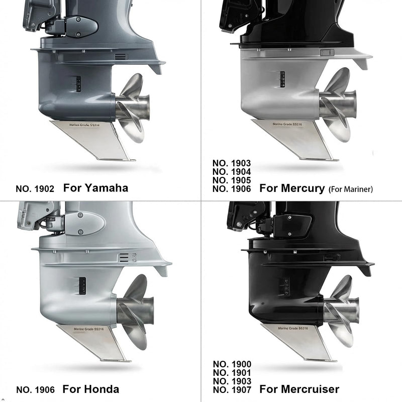 35-SS710 Skeg Guard for Mercury 2 & 4 Stroke 40 50 60 HP 1991-Pres Outboard | SS316 Marine Grade Skeg Protector Cover Replaces SS710, 27341, Not Fits Big Foot
