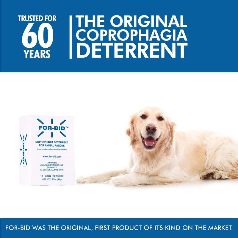 For-Bid for Dogs and Cats | Stool Eating & Coprophagia Deterrent | Dog & Cat Food Powder Additive to Prevent Dogs from Eating Poop | Safe for Your Pets | Vet Recommended Formula for Anti-Coprophagia 2 Box - PawsPlanet Australia