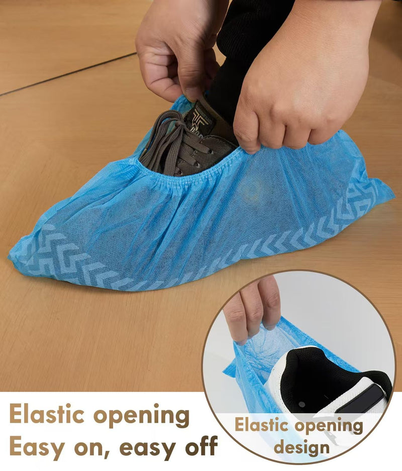 Shoe Covers Disposable Non-slip,Durable & Recyclable Booties for Shoes Covers,Foot Covers for Shoes Disposable,Stretchable Fits Up to Size 13 US Men,X-Large 50 Count