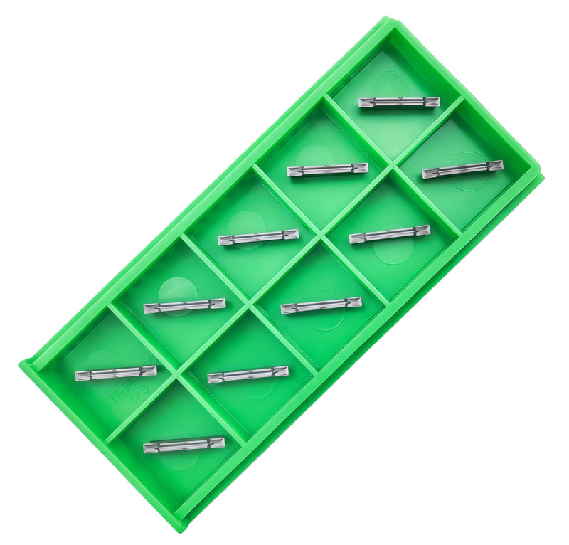 DLTOOLS Industrial MGMN200 PVD Coated(Black&Grey) CNC Grooving Carbide Inserts Cutting Tools for Steel,10pcs DL-MGMN200 PVD Coated(black&grey)