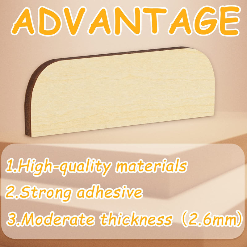 3.5 Inch Hinge Repair Wooden Plate Door Hole Cover Plate Wooden Hinge Filler Plate Wood Hinge Repair Kit Kitchen Cabinet Hinges Cabinet Door Hinge Blanks with Double Sided Tapes (8 Pack) 8