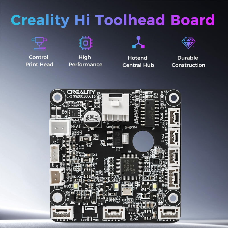 Creality Official Hi/Hi Combo Hotend Adapter Board, Original Hi PCBA Nozzle Adapter Plate, Module PCBA_G_CR1NN200360C16 Printhead Board, Toolhead PCB Board for Creality Hi and Hi Combo 3D Printer