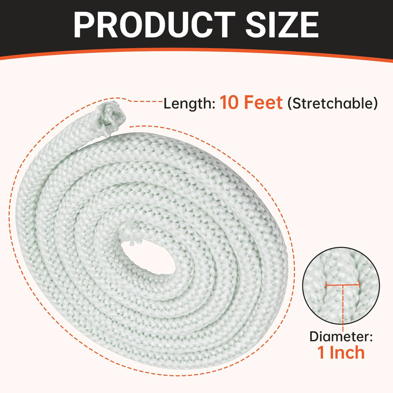 1Inch Wood Stove Door Gasket Rope, Fiberglass Replacement Gasket Rope Seal