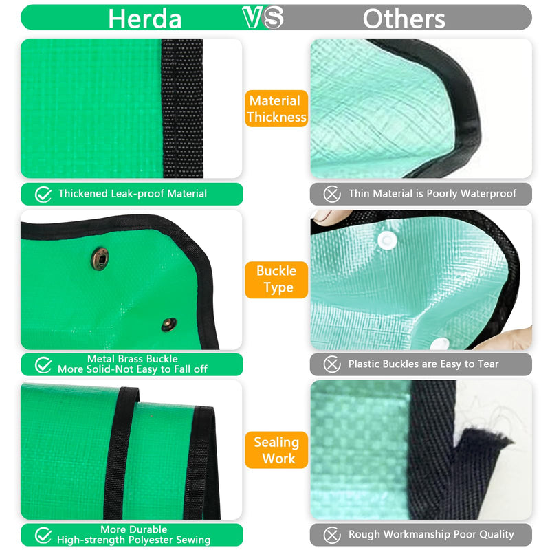 Herda 29.5" x 29.5" Potting Mat for House Plants Transplanting and Control Mess,Portable Gardening Mat Thick Foldable Indoor Portable Tray Succulent Planting Potting Mat Garden Gifts for Women Men Medium 29.5" X 29.5" Green
