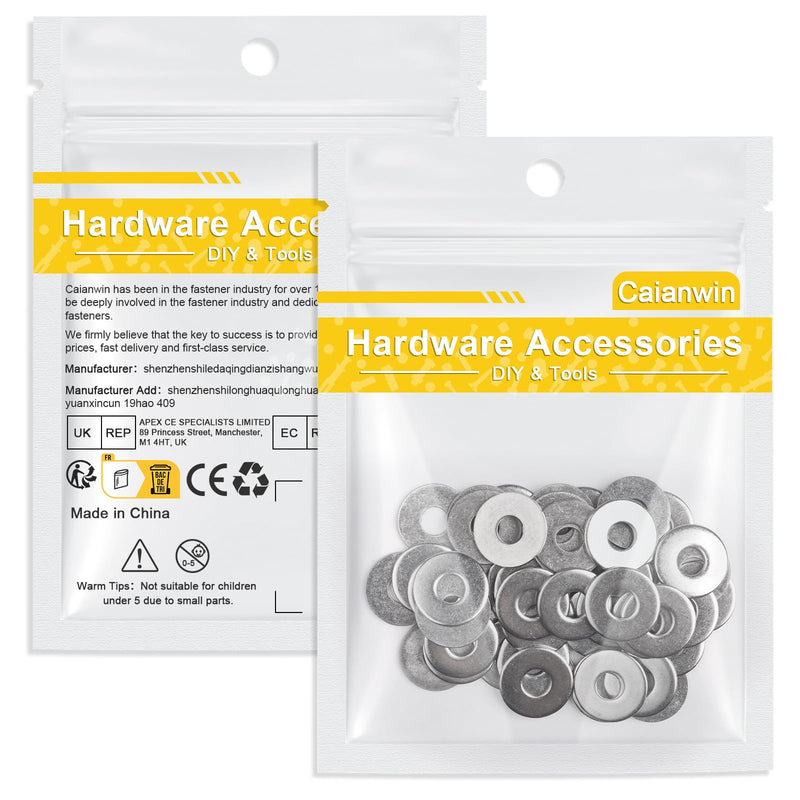 M6 Washers 20Pcs, M6 x 18mm Flat Washers 304 Stainless Steel Washers for m6 Screws Bolts & Nuts 20 M6*18*1.6