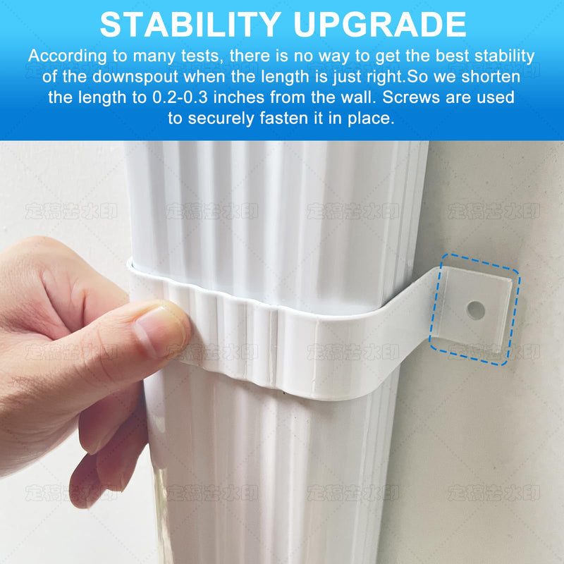 Downspout Strap 3x4 Leader Strap 3x4 6pcs (White)