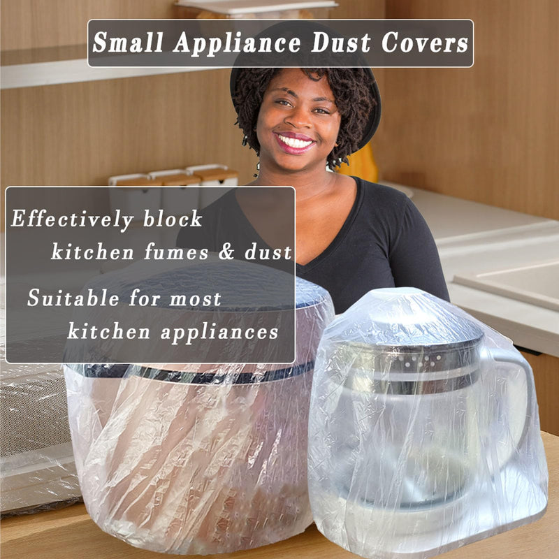 30 PCS Kitchen Small Appliance Dust Covers,Disposable Thickened Plastic Cover for Air Fryer,Blender,Coffee Maker,Pressure Cooker & Slow Cooker