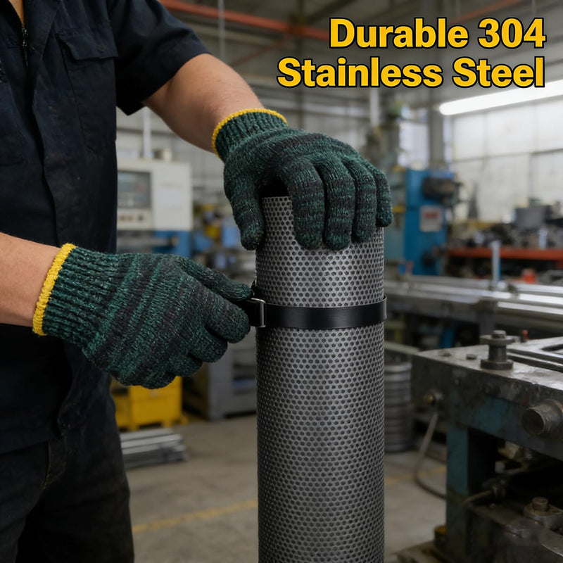 304 Stainless Steel Perforated Sheet 9.8"x39.4", 0.12" Hole, 0.02" Thick | 304 stainless steel sheet,9.8"x39.4",0.12" holes.Corrosion-resistant. Perfect for ventilation, filtration, and DIY projects perforated sheet 3
