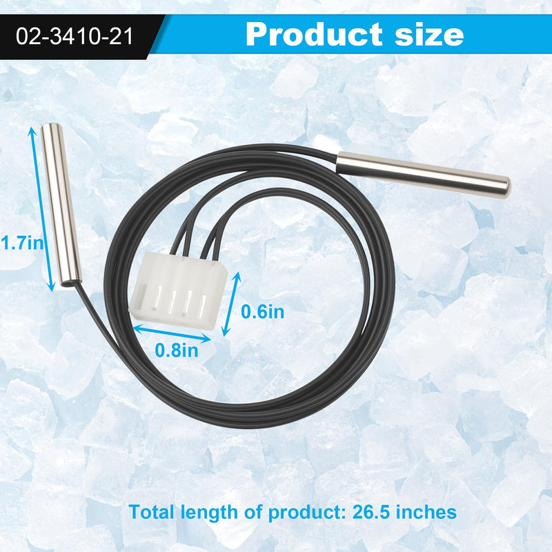 02-3410-21 Temperature Sensor Probes for Replacement in Scotsman Ice Machines, Temperature Sensor Compatible with Scotsman CME Series, Replace Scotsman Ice Maker Parts, 1 PCS