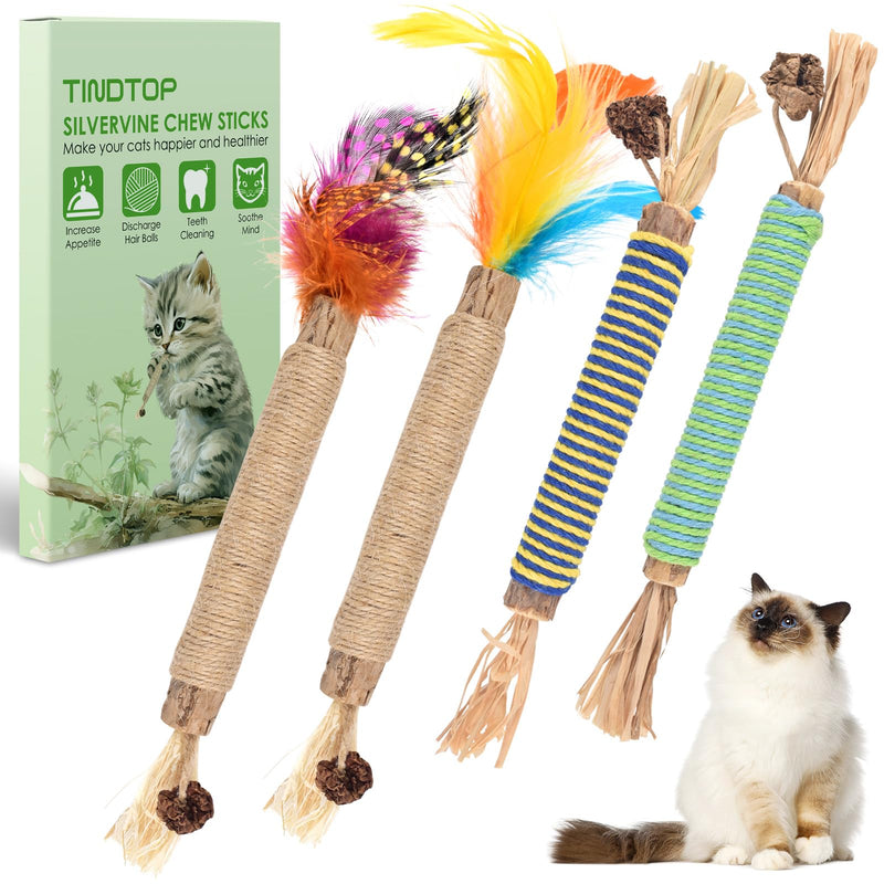 TINDTOP Silvervine Chew Sticks & Cat Toys Chew Ropes