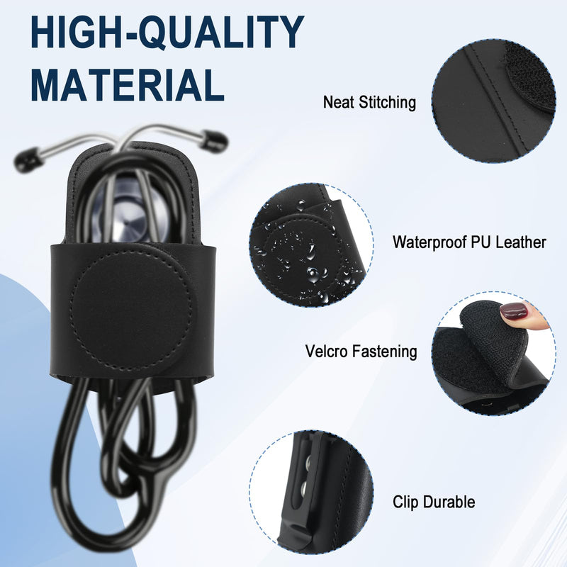 Stethoscope Holder Compatible with EKO,PU Leather | Lightweight,Medical Core 500 Digital Stethoscope Accessory for Physicians, Nurses & Students