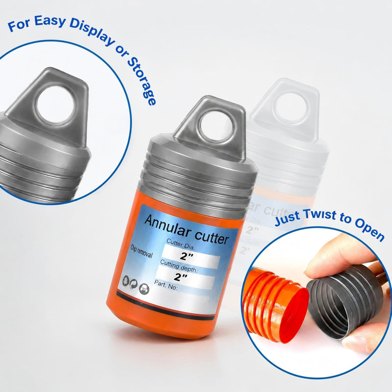 HSS Annular Cutter 2-1/4” Cutting Diameter, 2” Depth of Cut, 3/4” Weldon Shank, Magnetic Drill Press 2-1/4" x 2"
