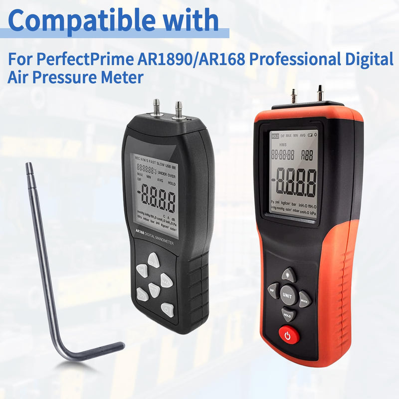 304 Stainless Steel Static Tube Pressure Probe Fit for Perfect-Prime AR1890 and AR168 Professional Digital Air Pressure Meter（PT1301）