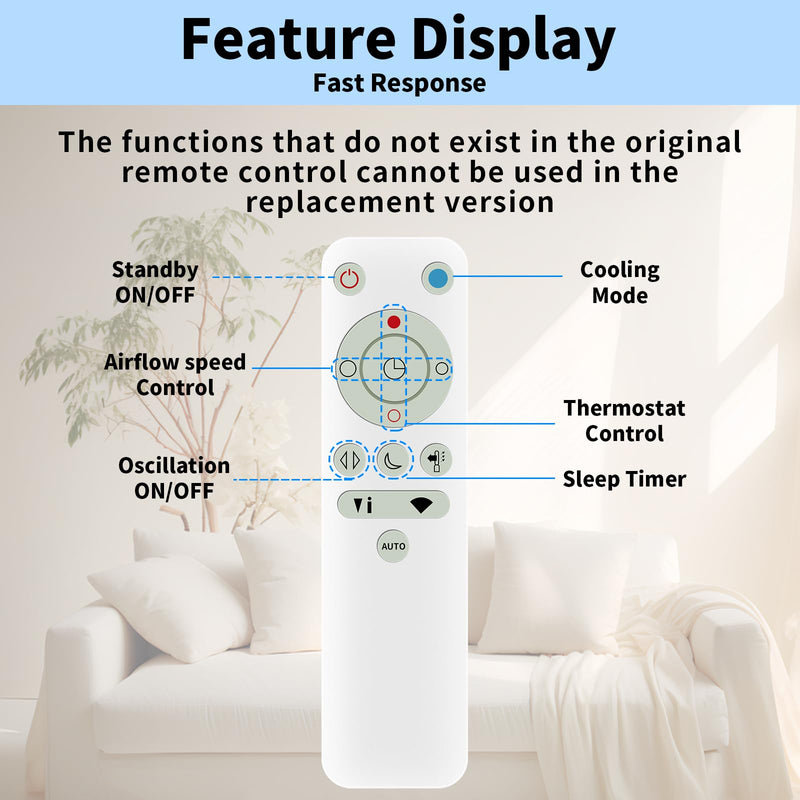 Upgrade Glowing Remote Control Replacement No Setup for Dyson Pure Hot+Cool Fan Purifying Heater HP00 HP01 with Magnetic(Part NO.967197-13)