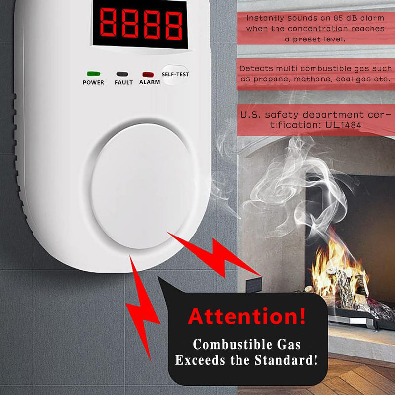 Natural Gas Detector Plug-in Propane Gas Detector for Home & RV Gas Leak Detector for LNG, LPG, Methane. 1
