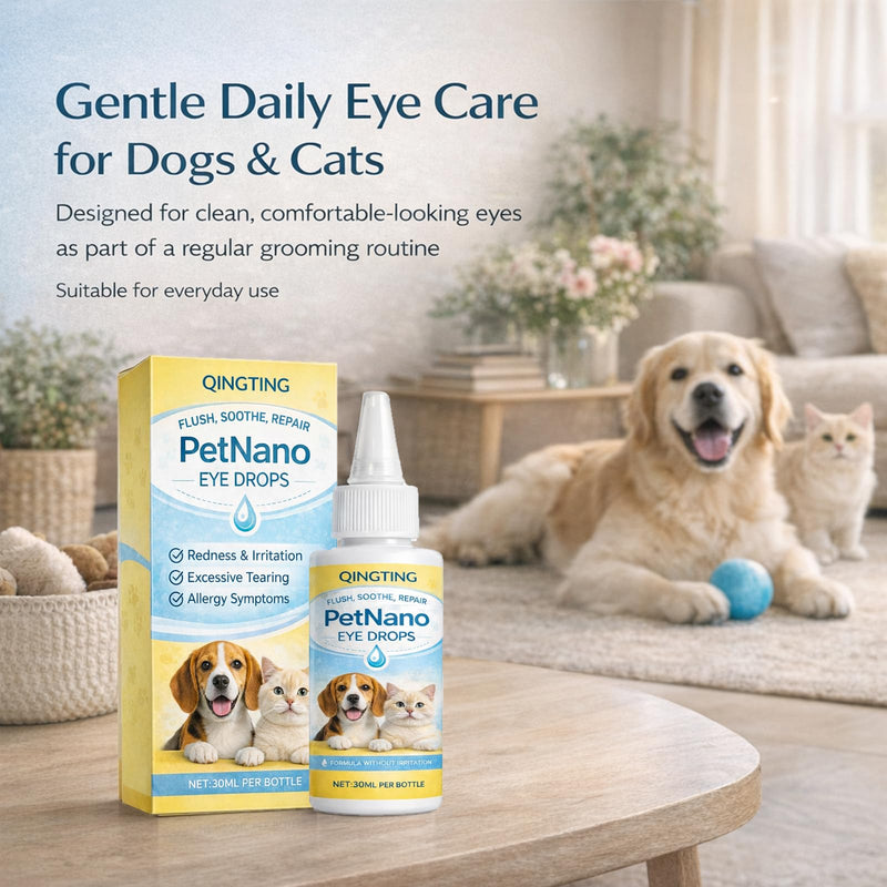 Petnano Eye Drops, Gentle Daily Eye Care, for Dogs & Cats, Supports Eye Comfort & Clarity, Easy-to-Use Dropper, 30ml / 1 fl oz (1)