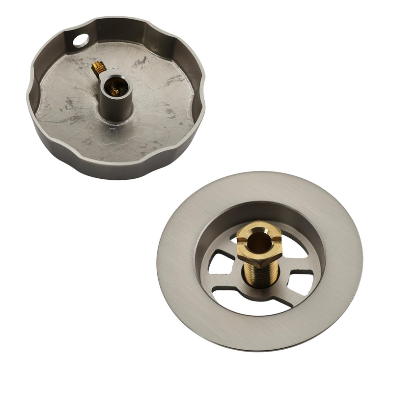 Westbrass D50TP-07 Lever Assisted Replacement Trim for Cable Drive Bath Drain Waste & Overflow Assemblies, Satin Nickel