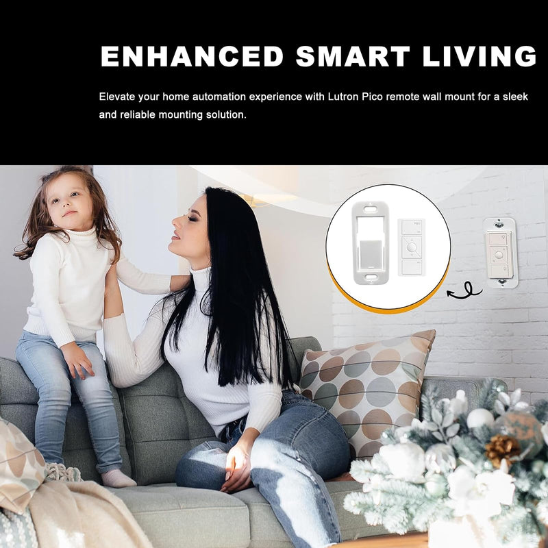 Remote Wallplate Bracket, Perfectly Compatible with Lutron Wireless Pico Remote Contro,Seamless Snap Wall Mount Bracket,Enhance Your Smart Home Experience(3-Pack,Wallplate Brackets only)