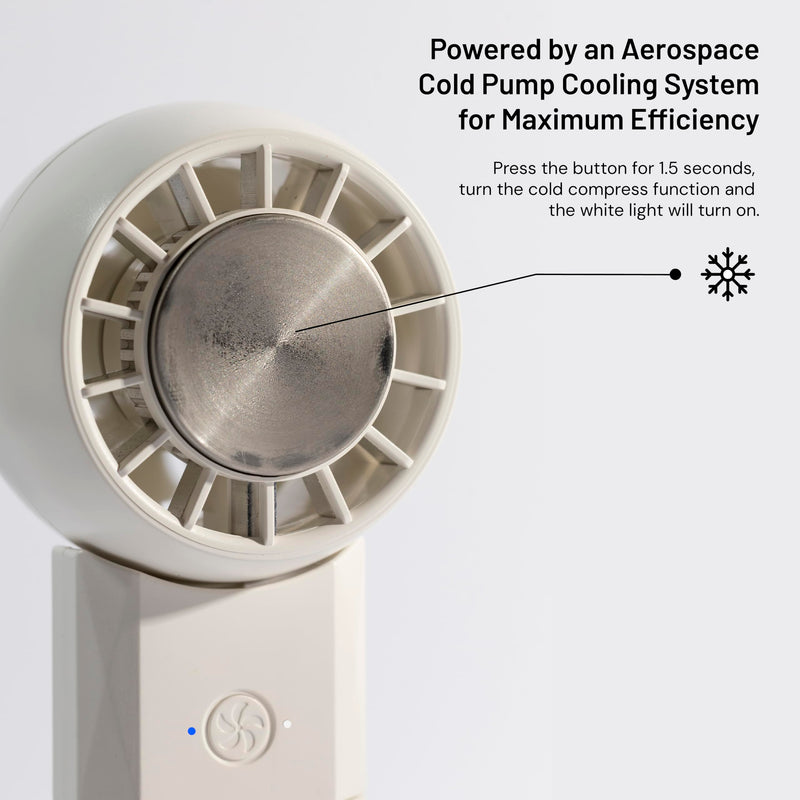 Hotel Collection - Breeze-Pro Handheld Mini Personal Fan, 2-in-1 USB Rechargeable Pocket Device with Power Bank, Portable for Travel, Summer, Concerts, Lash, Make - Up (White) White