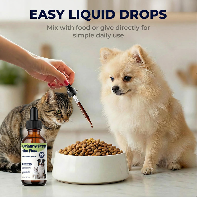 Kidney Stones Dissolver for Dogs & Cats, Urinary Tract Support Liquid Drops, Helps Reduce Crystal Build-Up & Support Healthy Urinary Flow, Bladder & Kidney Support Supplement, 2 fl oz