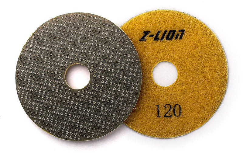 3" Diamond Polishing Pads Wet or Dry Electroplated Grinding Discs for Marble Granite Concrete Glass Sanding 4 Pcs Set